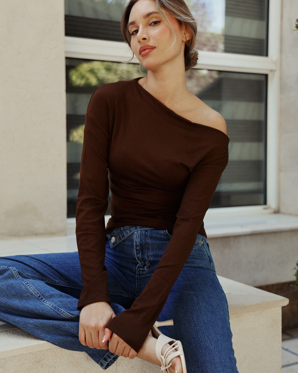 Eternal Classic Asymmetrical Top | Brown