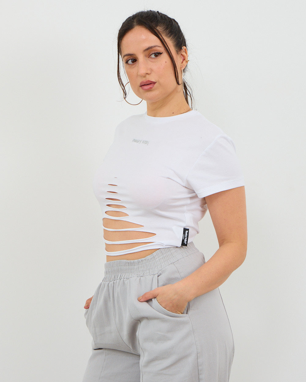 Cut To The Chase Top | White