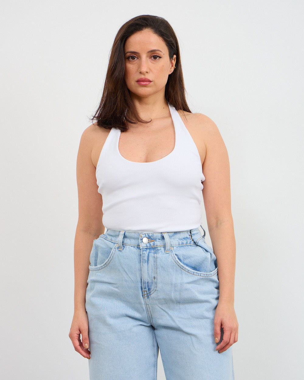 Eternal Halter Classic Top | White