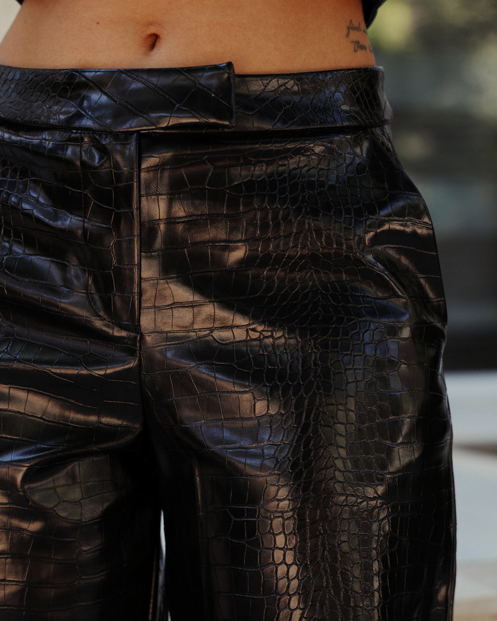 Croc Noir Trousers