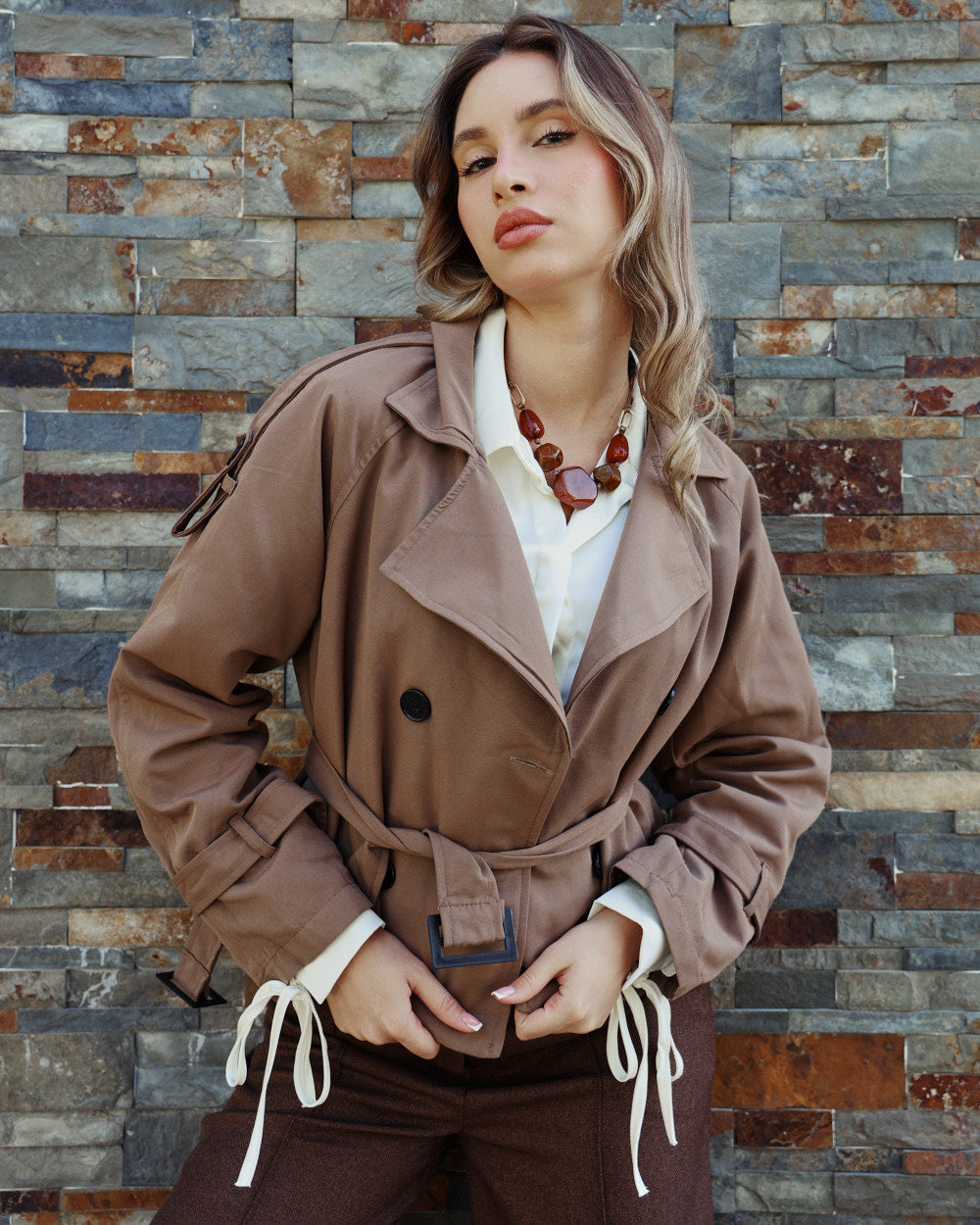 Raw Trenchlette Jacket | Cropped