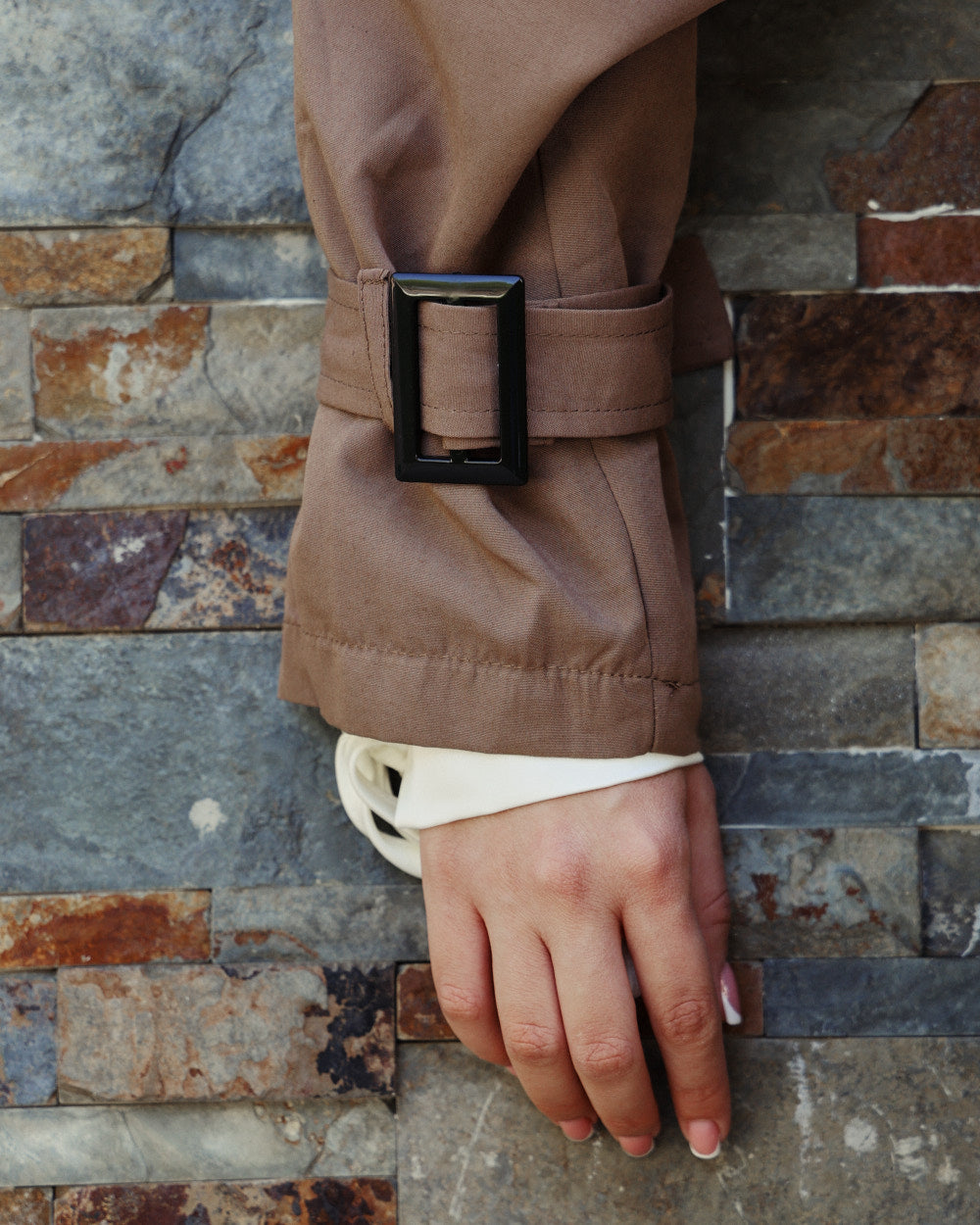 Raw Trenchlette Jacket | Cropped