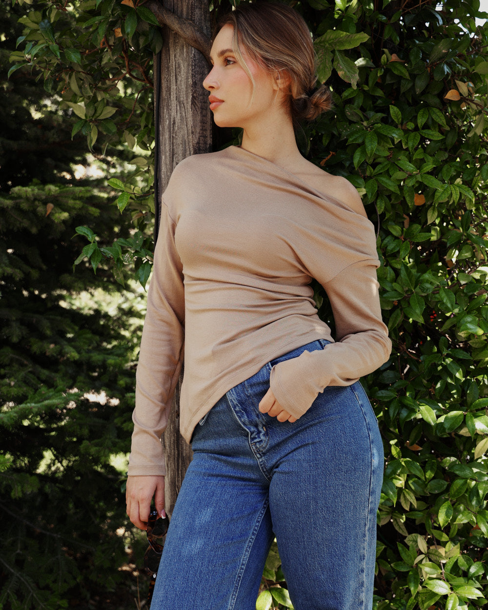 Eternal Classic Asymmetrical Top | Beige