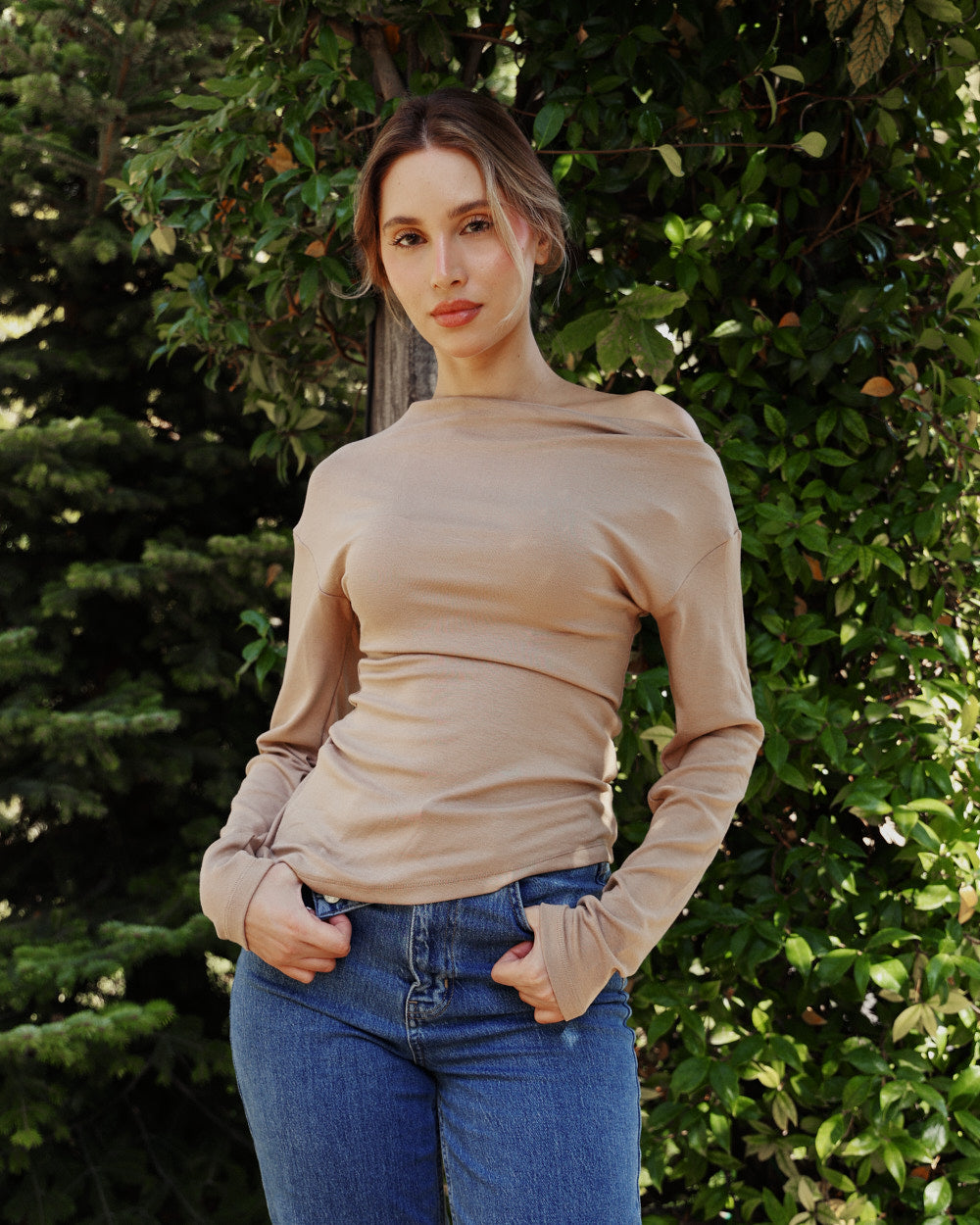 Eternal Classic Asymmetrical Top | Beige