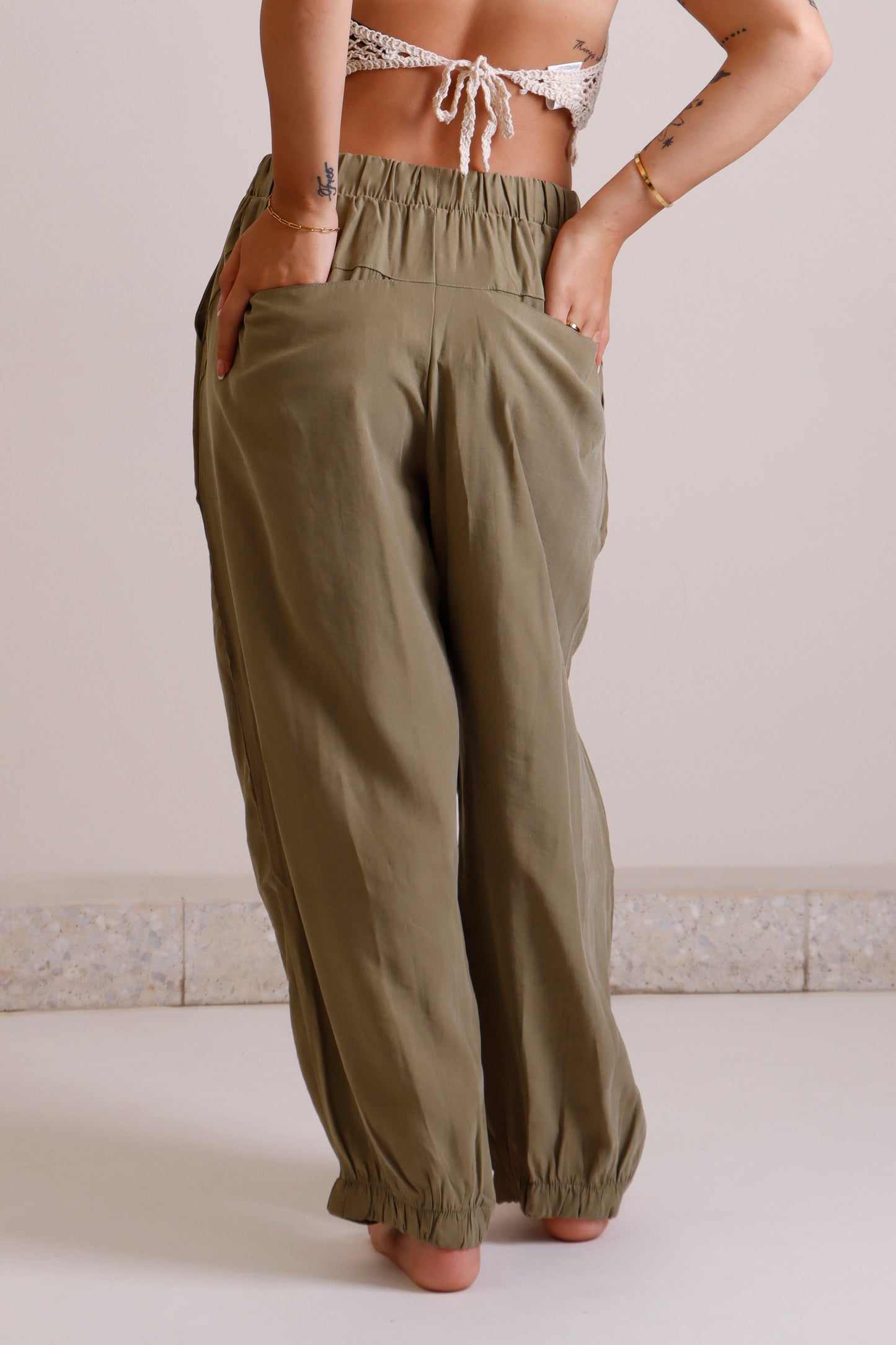 Olive basil pants