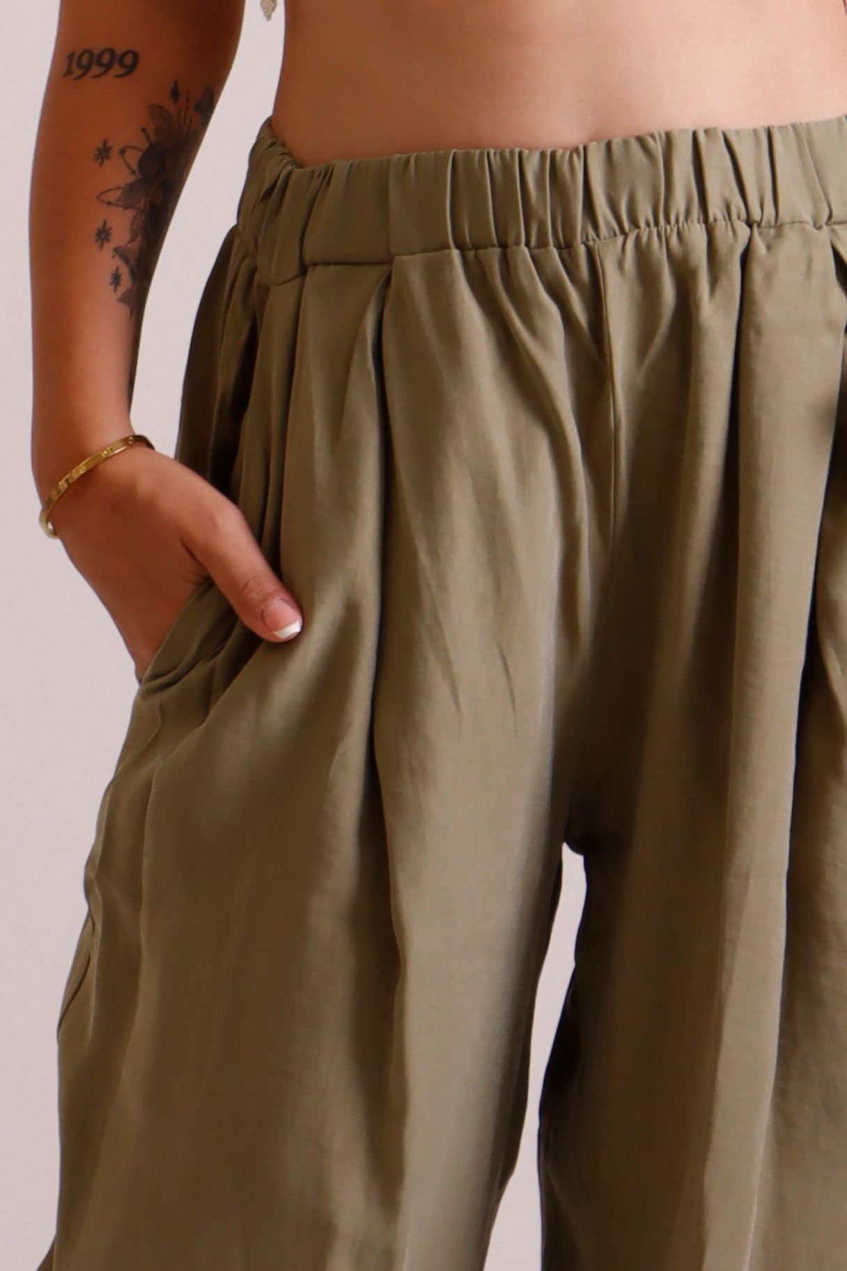 Olive basil pants