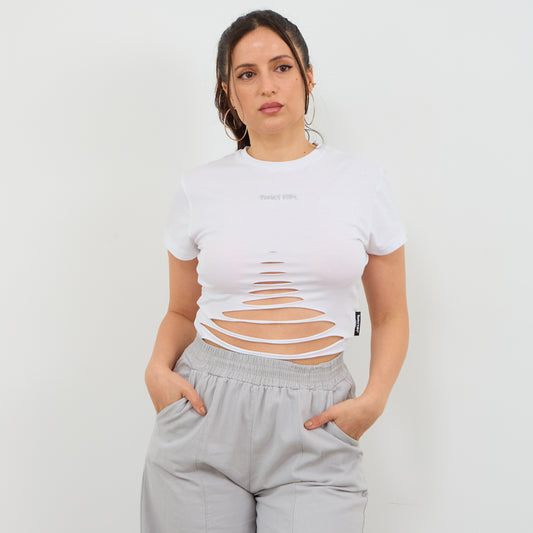 Cut To The Chase Top | White