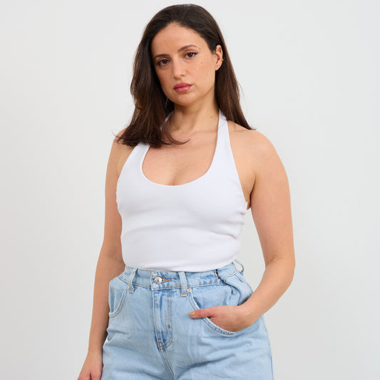 Eternal Halter Classic Top | White